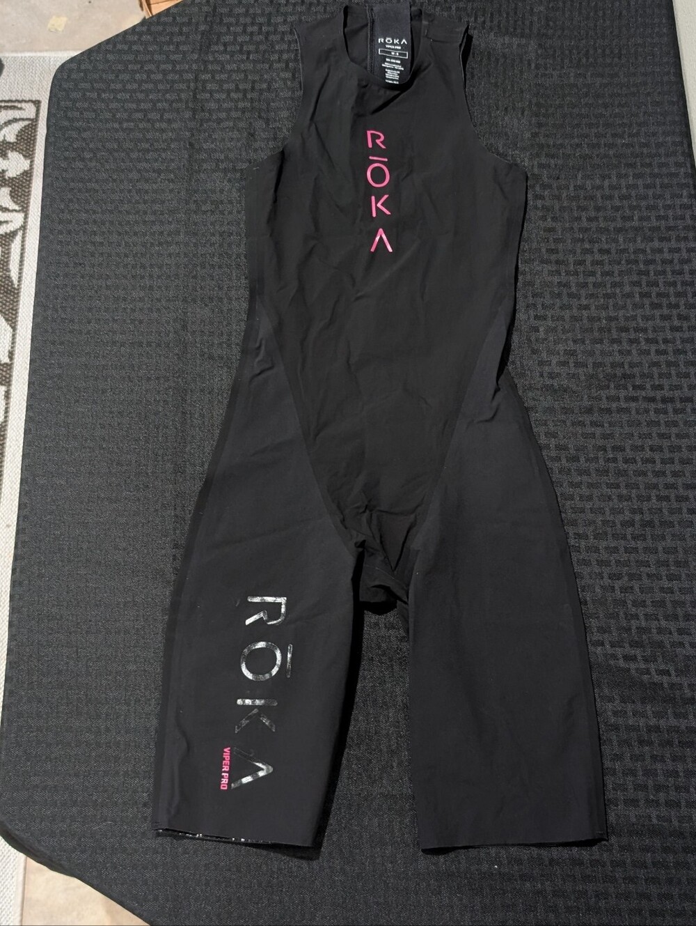 Roka Women’s Black Pink Logo Tech Swim Jammer